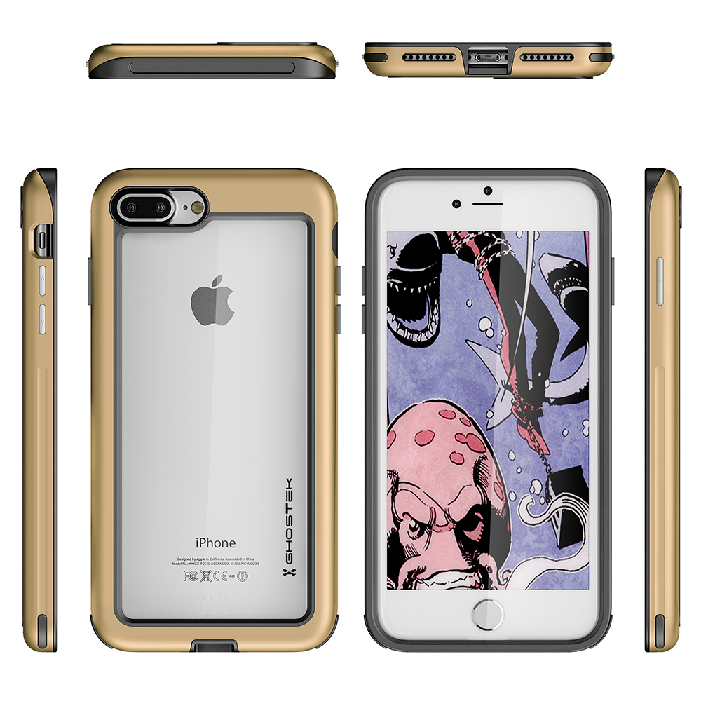 iPhone 7+ Plus Case, Ghostek®  Atomic Slim Series  for iPhone 7+ Plus Rugged Heavy Duty Case[GOLD] - PunkCase NZ