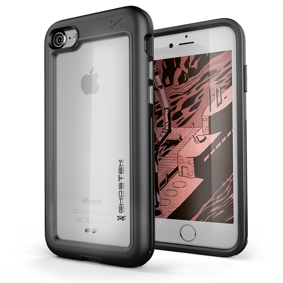iPhone 7 Case, Ghostek® Atomic Slim Series  for  iPhone 7 Rugged Heavy Duty Case [BLACK] - PunkCase NZ