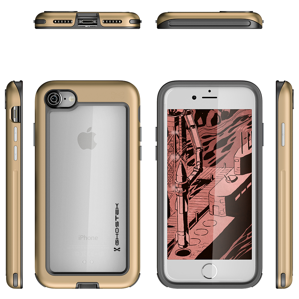 iPhone 7 Case, Ghostek®  Atomic Slim Series  for iPhone 7 Rugged Heavy Duty Case [GOLD] - PunkCase NZ
