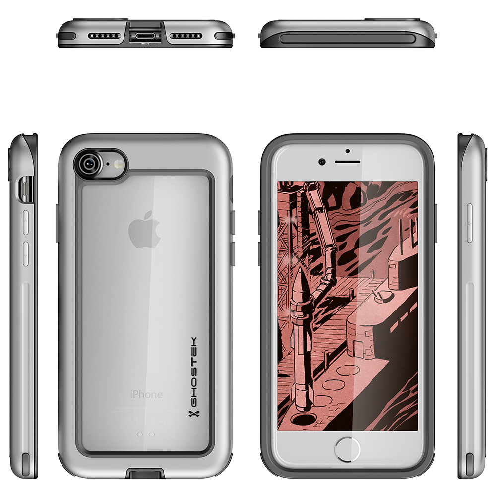 iPhone 7 Case, Ghostek®  Atomic Slim Series  for iPhone 7 Rugged Heavy Duty Case [SILVER] - PunkCase NZ