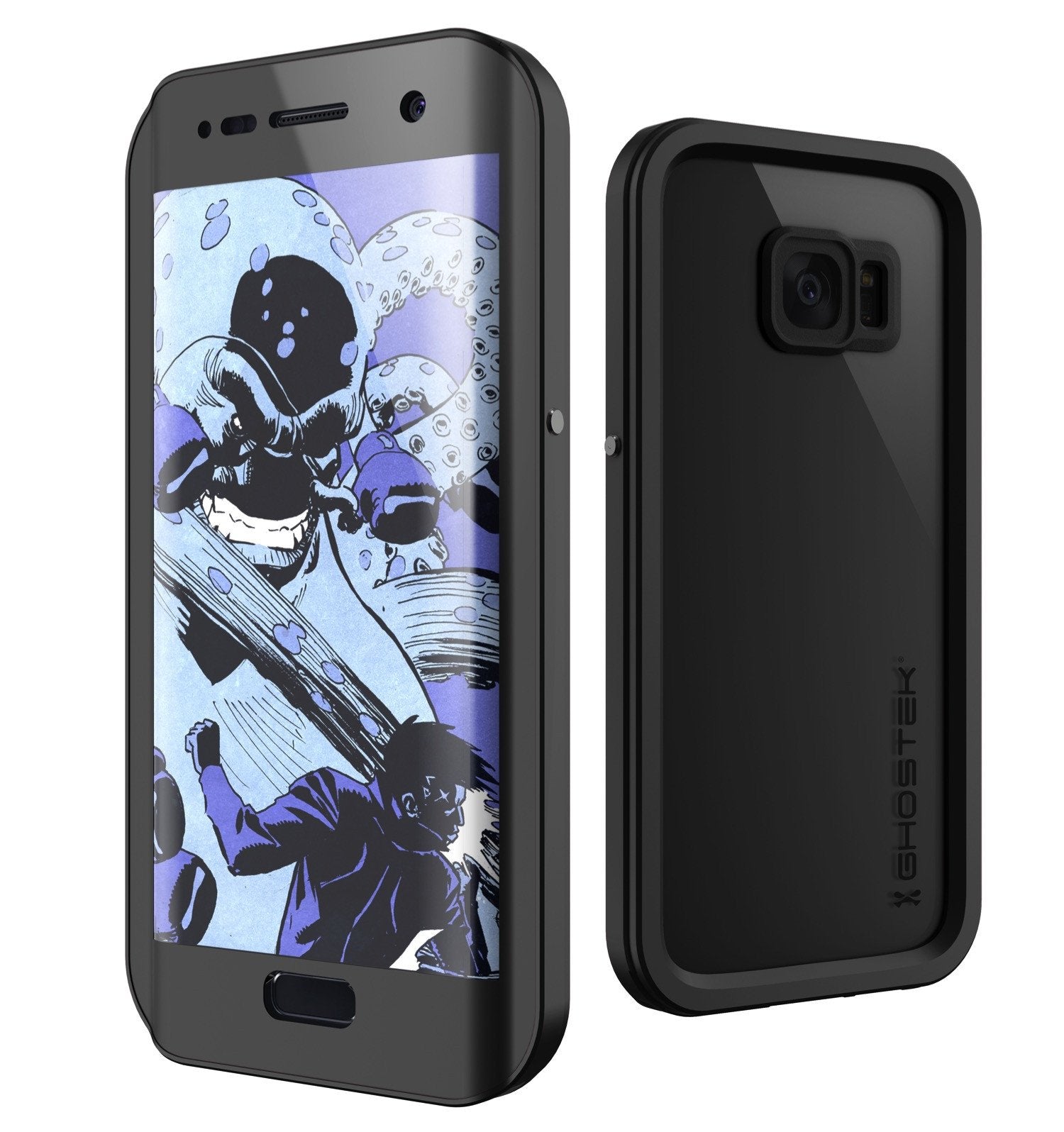 Galaxy S7 EDGE Waterproof Case, Ghostek® Atomic 2.0 Black  Shock/Dirt/Snow Proof | Lifetime Warranty