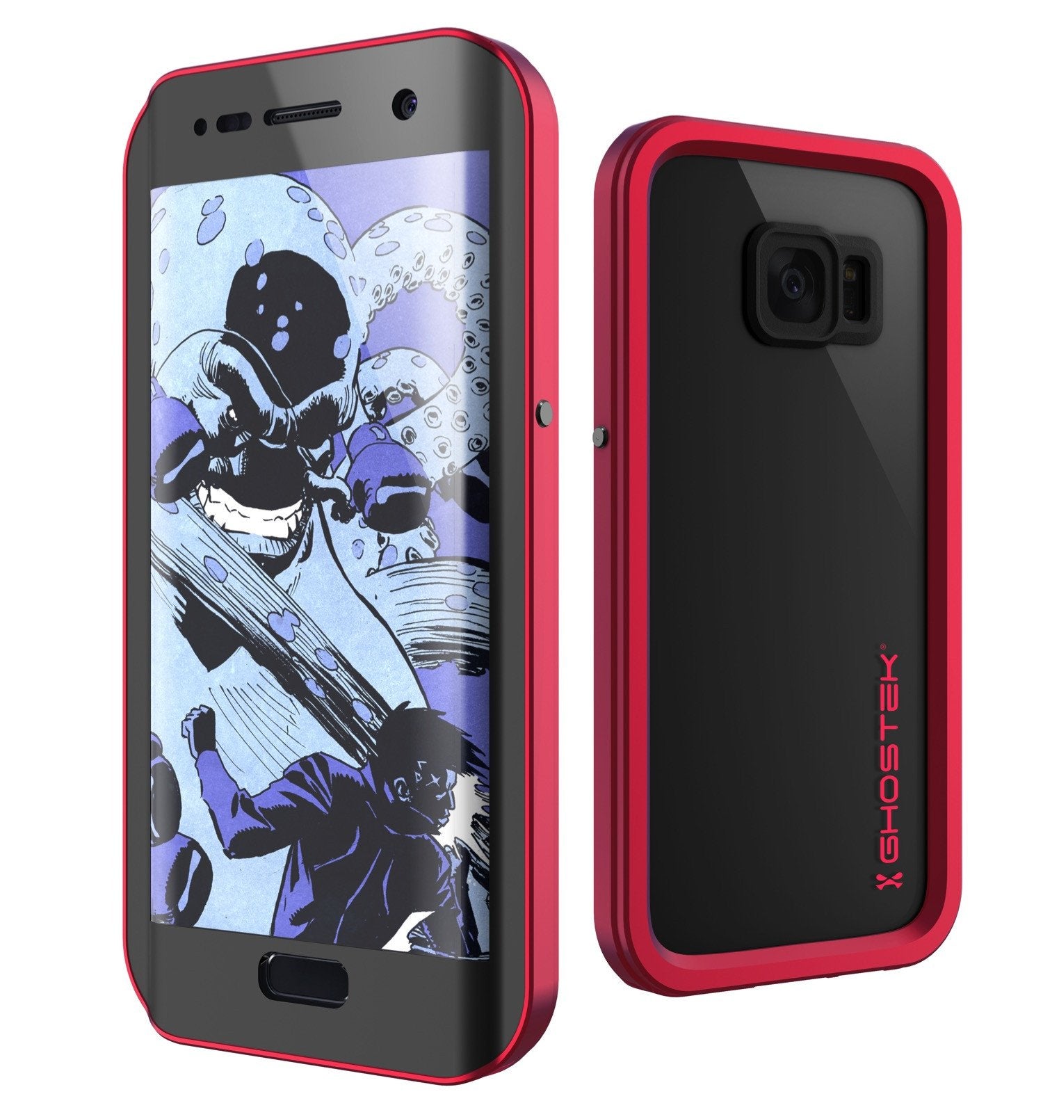 Galaxy S7 EDGE Waterproof Case, Ghostek Atomic 2.0 Red Shock/Dirt/Snow Proof | Lifetime Warranty - PunkCase NZ