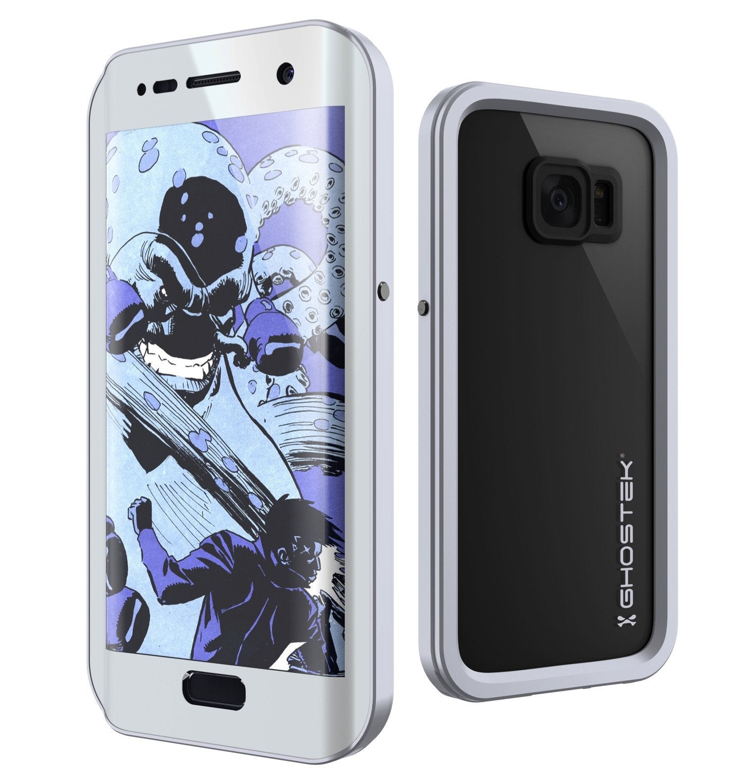 Galaxy S7 EDGE Waterproof Case, Ghostek Atomic 2.0 Silver Shock/Dirt/Snow Proof | Lifetime Warranty