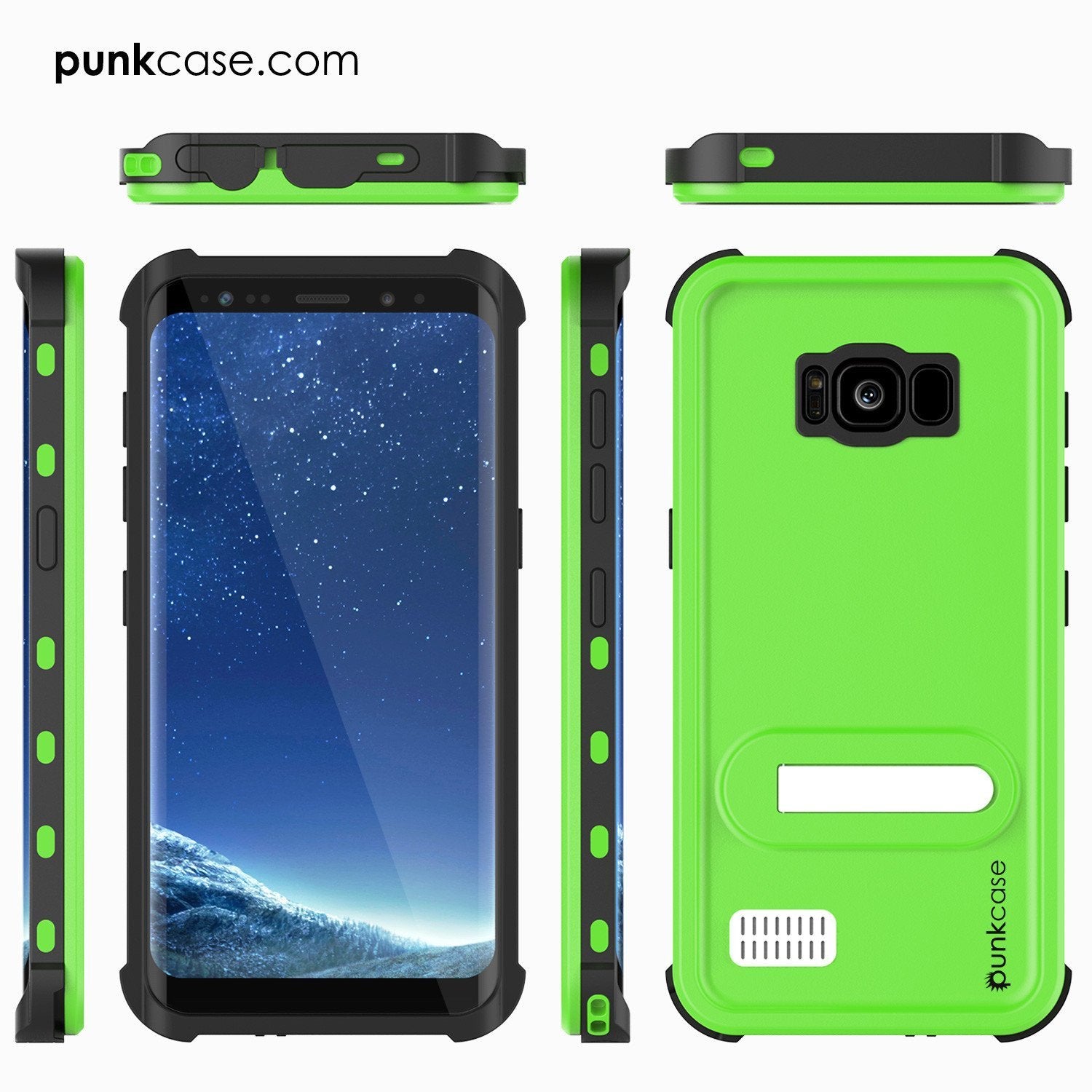 Protector [PURPLE]Galaxy S8 Waterproof Case, Punkcase [KickStud Series] [Slim Fit] [IP68 Certified] [Shockproof] [Snowproof] Armor Cover [Green] - PunkCase NZ