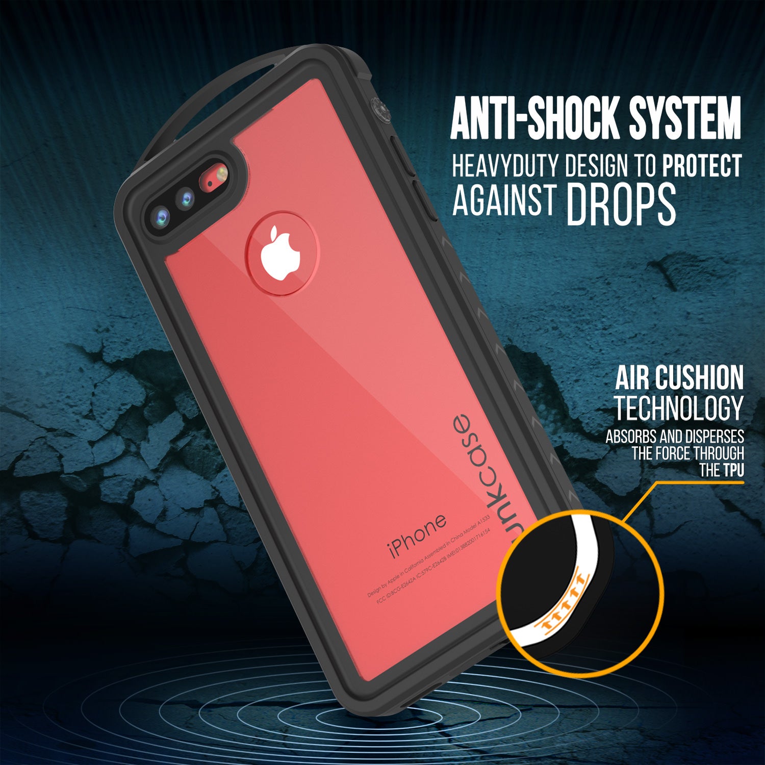iPhone 7+ Plus Waterproof Case, Punkcase ALPINE Series, CLEAR | Heavy Duty Armor Cover - PunkCase NZ