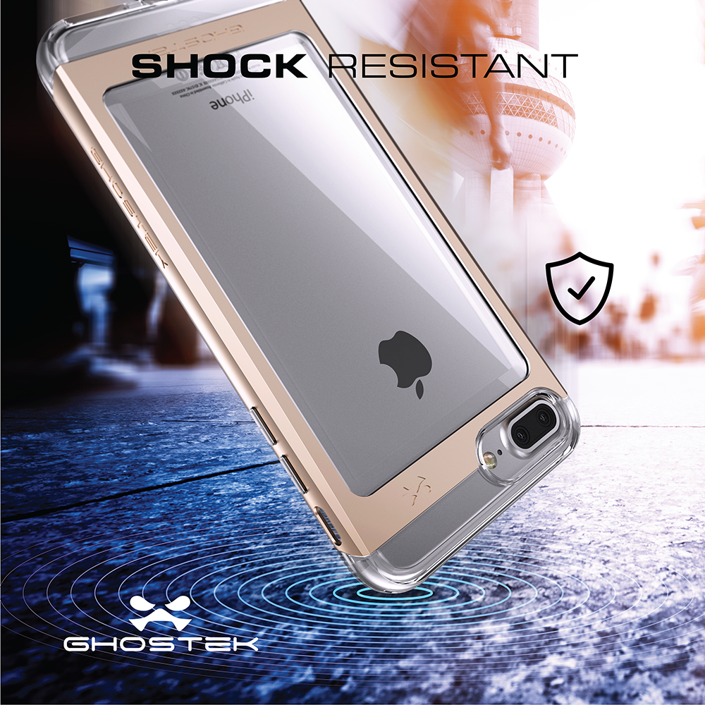 iPhone 7+ Plus Case, Ghostek® Cloak 2.0 Black w/ ExplosionProof Screen Protector | Aluminum Frame - PunkCase NZ