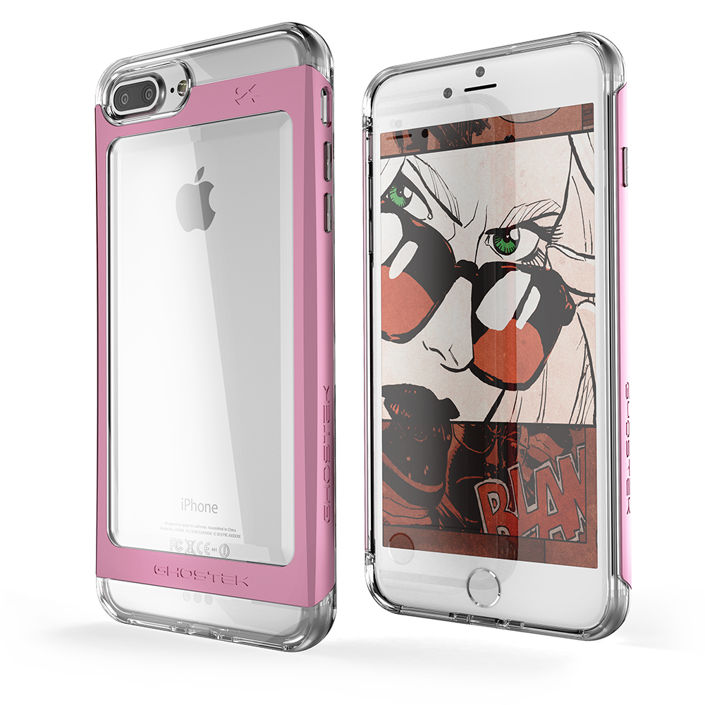 iPhone 7+ Plus Case, Ghostek Pink Cloak 2.0 Pink Series w/ Screen Protector | Aluminum Frame - PunkCase NZ
