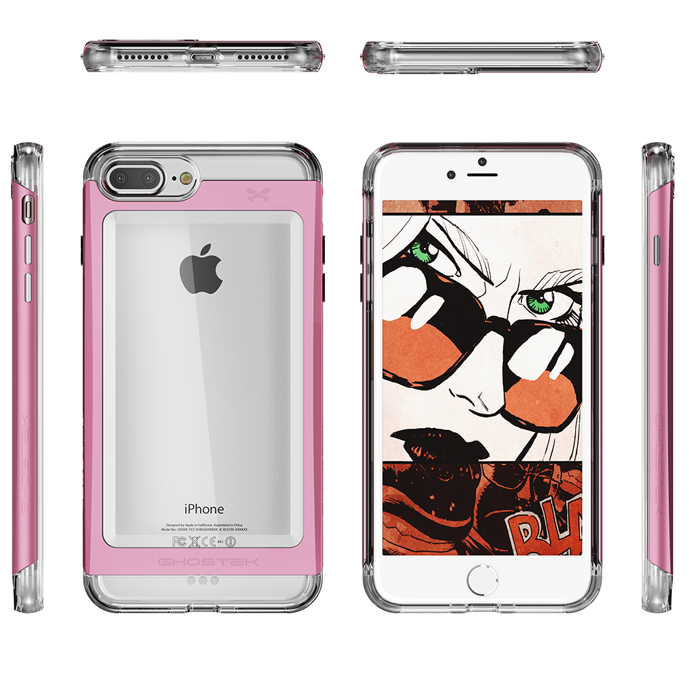 iPhone 8+ Plus Case, Ghostek Pink Cloak 2.0 Pink Series w/ Screen Protector | Aluminum Frame - PunkCase NZ