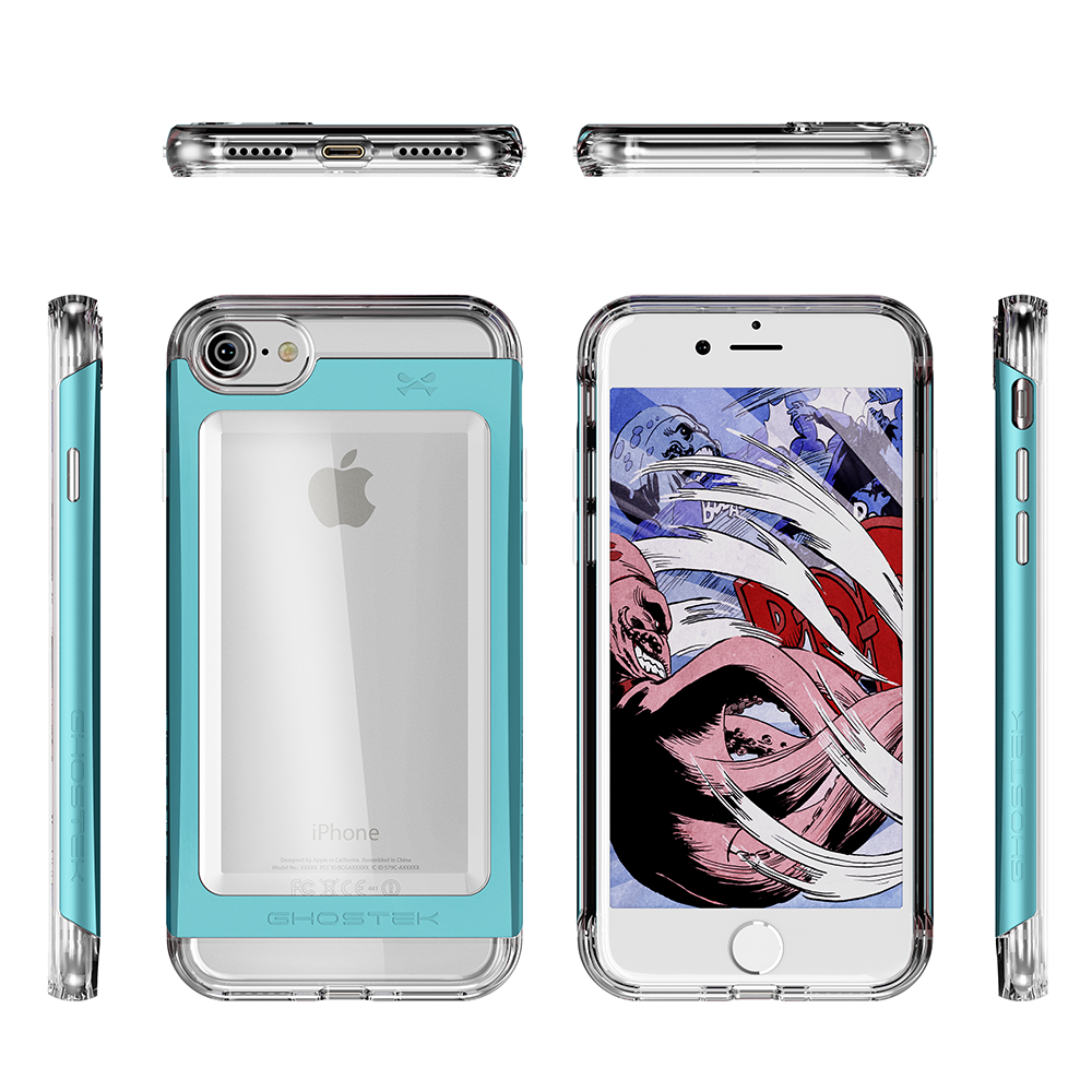 iPhone 7 Case, Ghostek® Cloak 2.0 Teal w/ Explosion-Proof Screen Protector | Aluminum Frame - PunkCase NZ