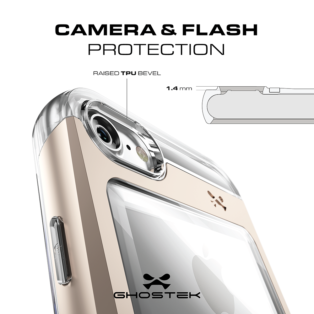 iPhone 8 Case, Ghostek® Cloak 2.0 Black w/ ExplosionProof Screen Protector | Aluminum Frame - PunkCase NZ