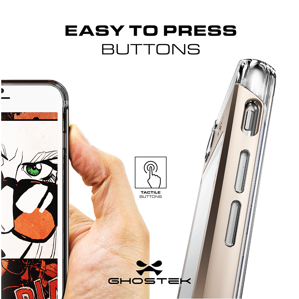 iPhone 7+ Plus Case, Ghostek® Cloak 2.0 Silver Series w/ Screen Protector | Aluminum Frame - PunkCase NZ