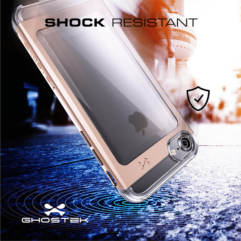 iPhone 7 Case, Ghostek® Cloak 2.0 Gold w/ Explosion-Proof Screen Protector | Aluminum Frame - PunkCase NZ