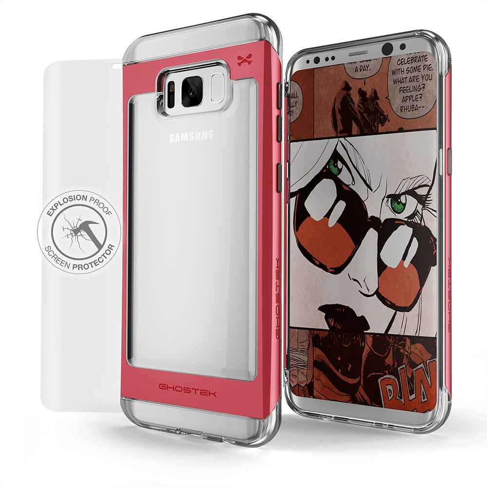 Galaxy S8 Plus Case, Ghostek® 2.0 Red Series w/ Explosion-Proof Screen Protector | Aluminum Frame - PunkCase NZ