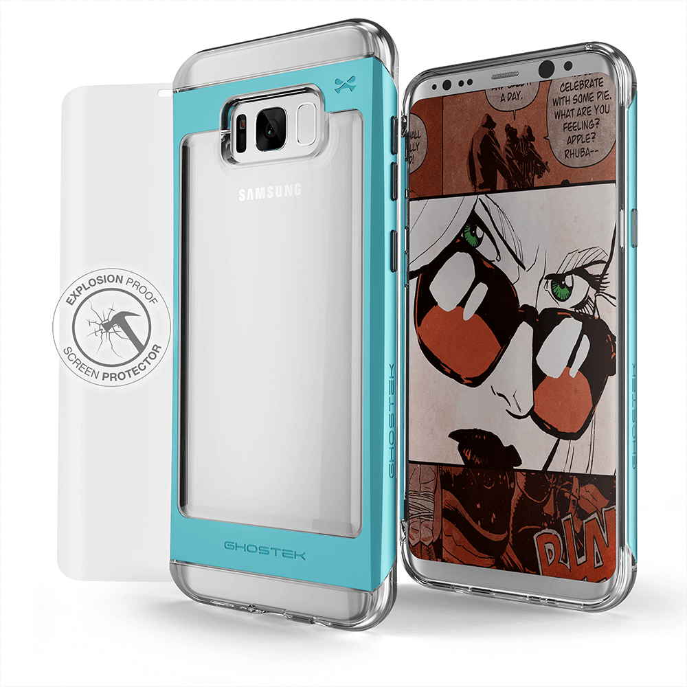 Galaxy S8 Plus Case, Ghostek® 2.0 Teal Series w/ Explosion-Proof Screen Protector | Aluminum Frame - PunkCase NZ