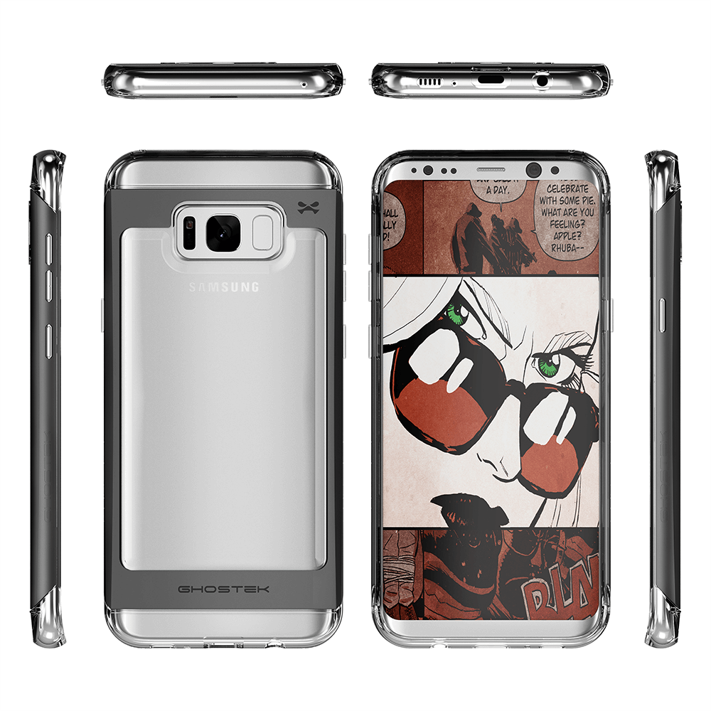 Galaxy S8 Plus Case, Ghostek® Cloak 2.0 Black w/ ExplosionProof Screen Protector | Aluminum Frame - PunkCase NZ
