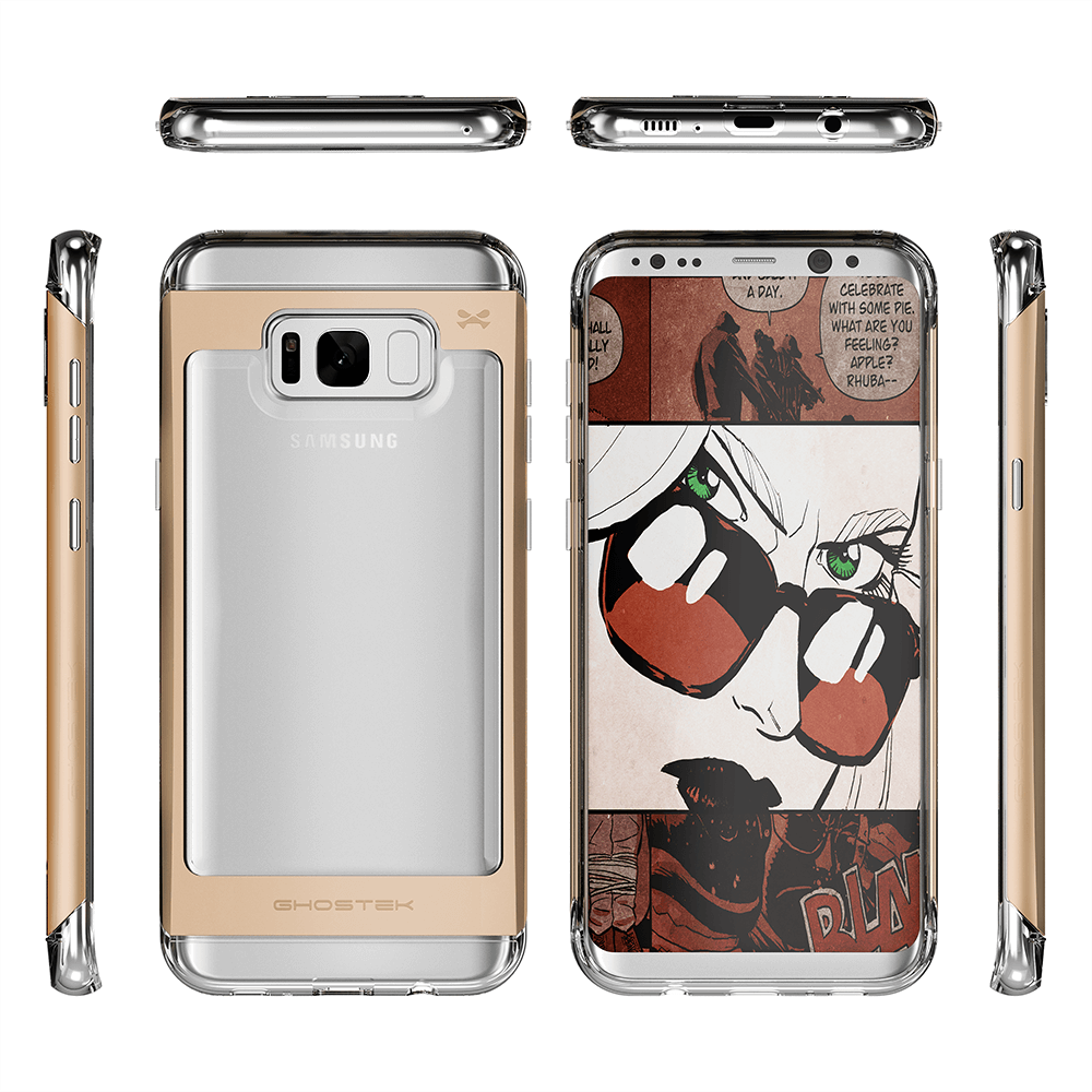 Galaxy S8 Case, Ghostek® Cloak 2.0 Gold w/ Explosion-Proof Screen Protector | Aluminum Frame - PunkCase NZ