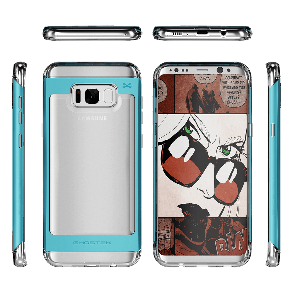 Galaxy S8 Plus Case, Ghostek® 2.0 Teal Series w/ Explosion-Proof Screen Protector | Aluminum Frame - PunkCase NZ