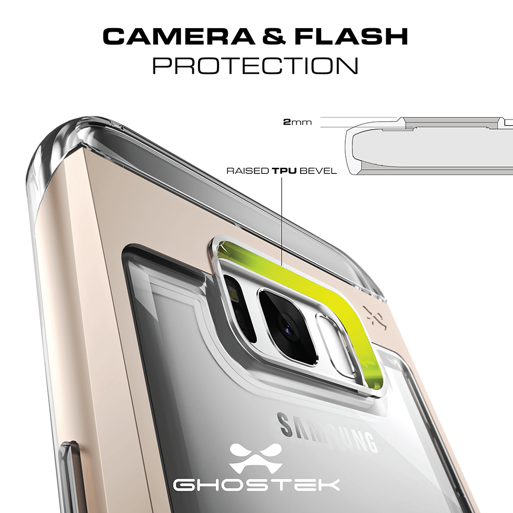 Galaxy S8 Plus Case, Ghostek® Cloak 2.0 Gold w/ Explosion-Proof Screen Protector | Aluminum Frame - PunkCase NZ