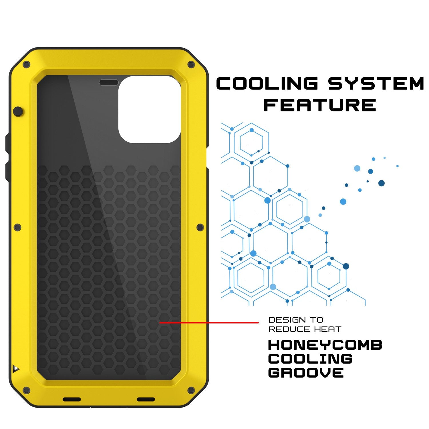 iPhone 11 Pro Max Metal Case, Heavy Duty Military Grade Armor Cover [shock proof] Full Body Hard [Neon]