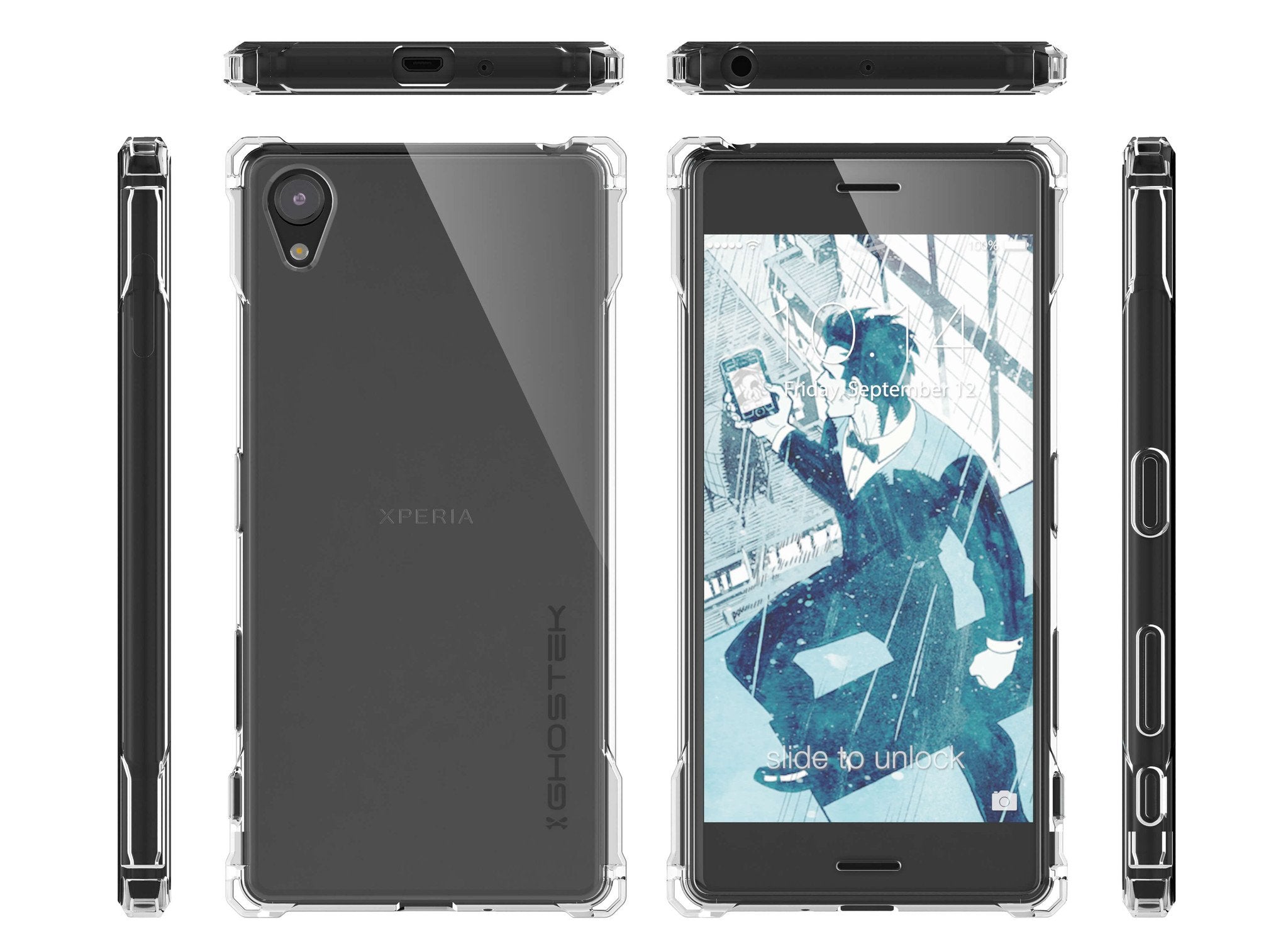 Xperia X Case, Ghostek® Covert Clear Series | Clear TPU | Warranty | Screen Protector | Ultra Fit - PunkCase NZ