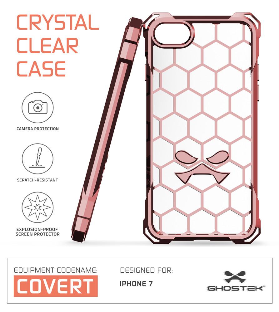 iPhone 7 Case, Ghostek® Covert Rose Pink, Premium Impact Protective Armor | Warranty - PunkCase NZ