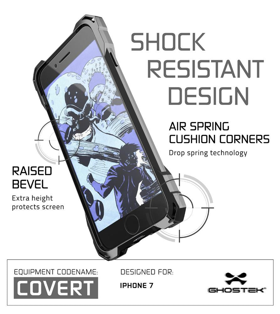 iPhone 7 Case, Ghostek® Covert Space Grey, Premium Impact Armor | Lifetime Warranty Exchange - PunkCase NZ