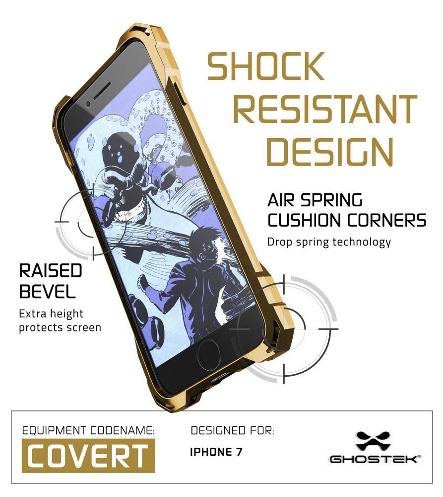 iPhone 8 Case, Ghostek® Covert Gold, Premium Impact Protective Armor | Lifetime Warranty Exchange - PunkCase NZ