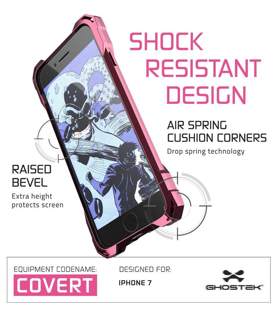 iPhone 8+ Plus Case, Ghostek® Covert Peach, Premium Impact Protective Armor | Warranty - PunkCase NZ