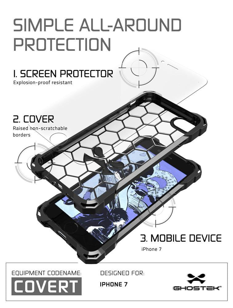 iPhone 7+ Plus Case, Ghostek® Covert Space Grey, Premium Impact Armor | Lifetime Warranty Exchange - PunkCase NZ