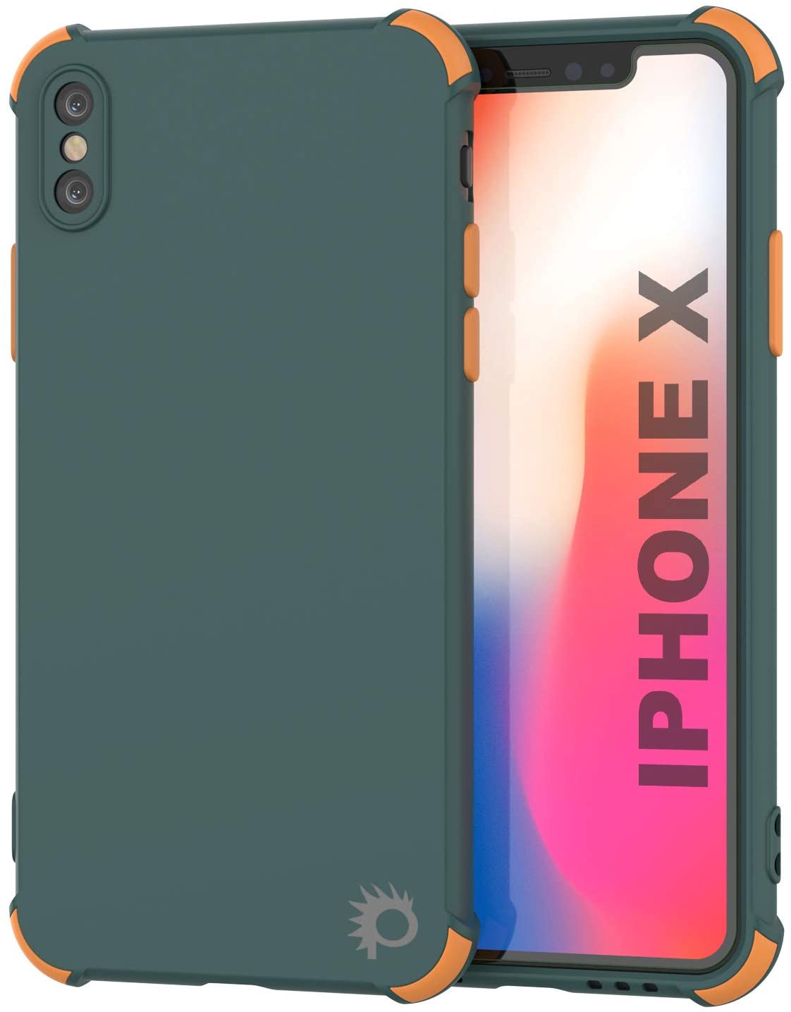 Punkcase Protective & Lightweight TPU Case [Sunshine Series] for iPhone X [Dark Green]
