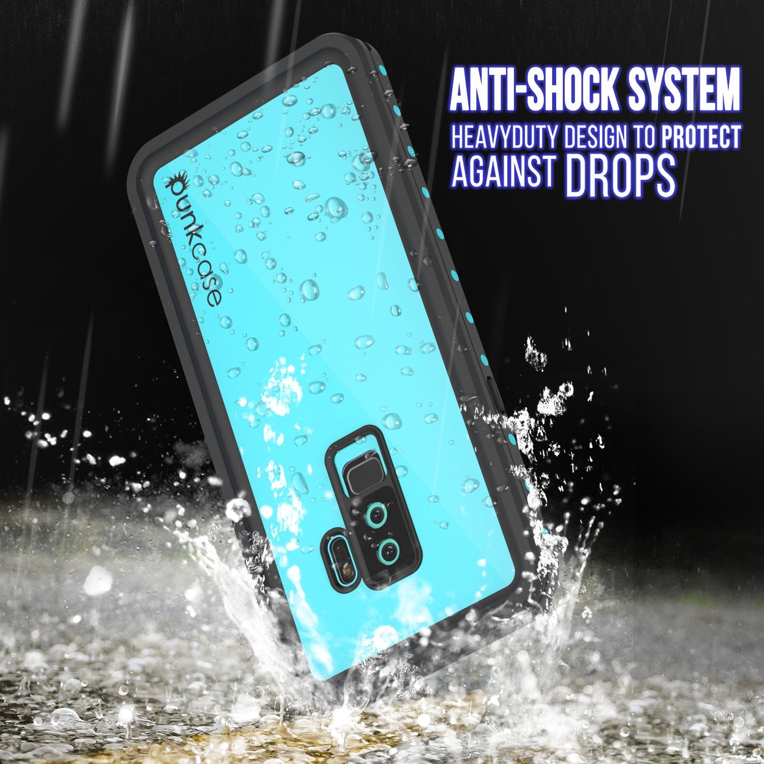 Galaxy S9 Plus Waterproof Case PunkCase StudStar Teal Thin 6.6ft Underwater IP68 Shock/Snow Proof - PunkCase NZ