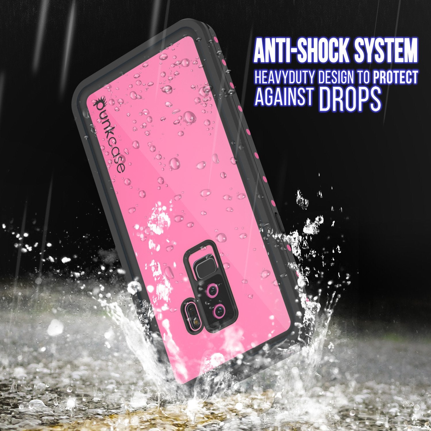 Galaxy S9 Plus Waterproof Case PunkCase StudStar Pink Thin 6.6ft Underwater IP68 Shock/Snow Proof - PunkCase NZ