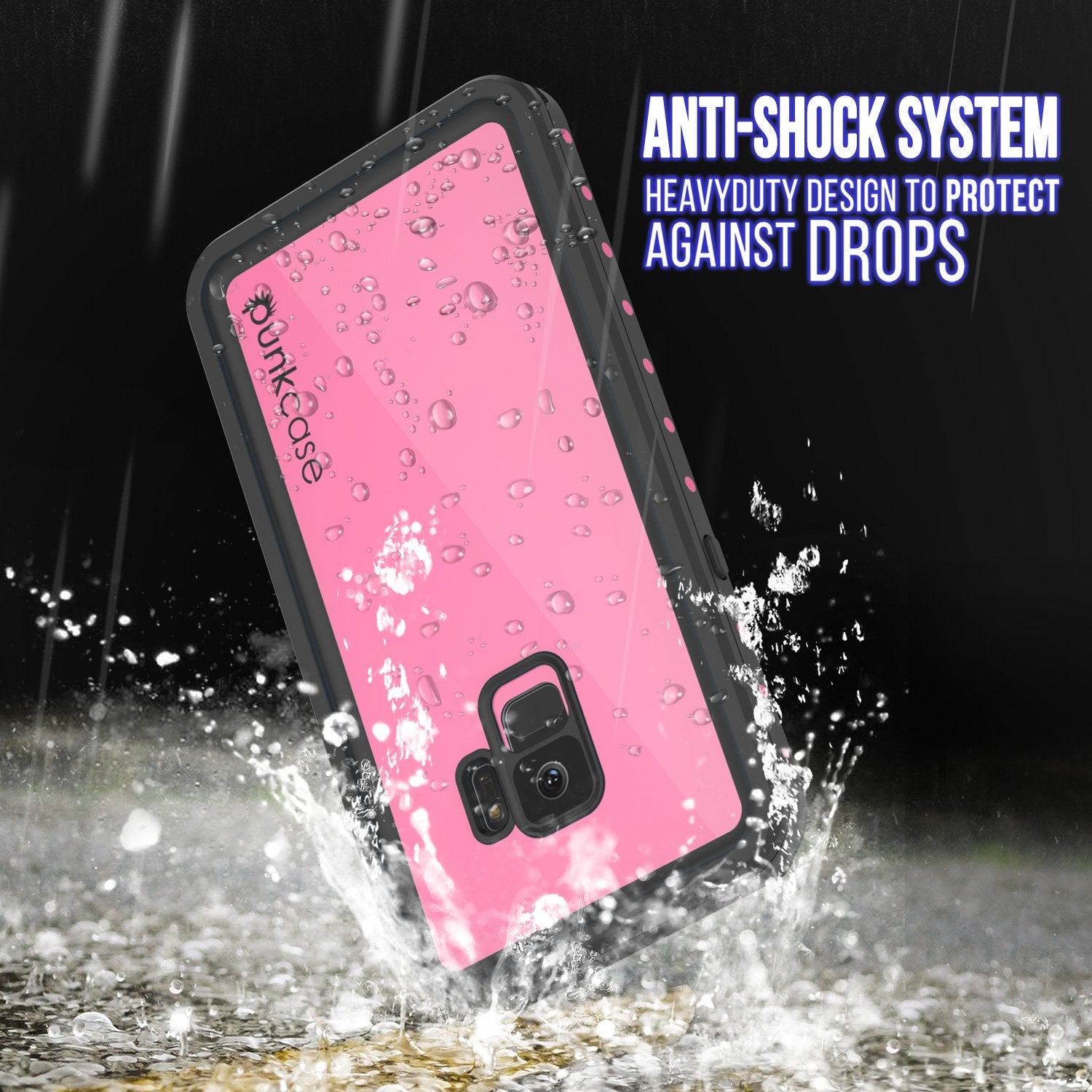 Galaxy S9 Waterproof Case PunkCase StudStar Pink Thin 6.6ft Underwater IP68 Shock/Snow Proof - PunkCase NZ