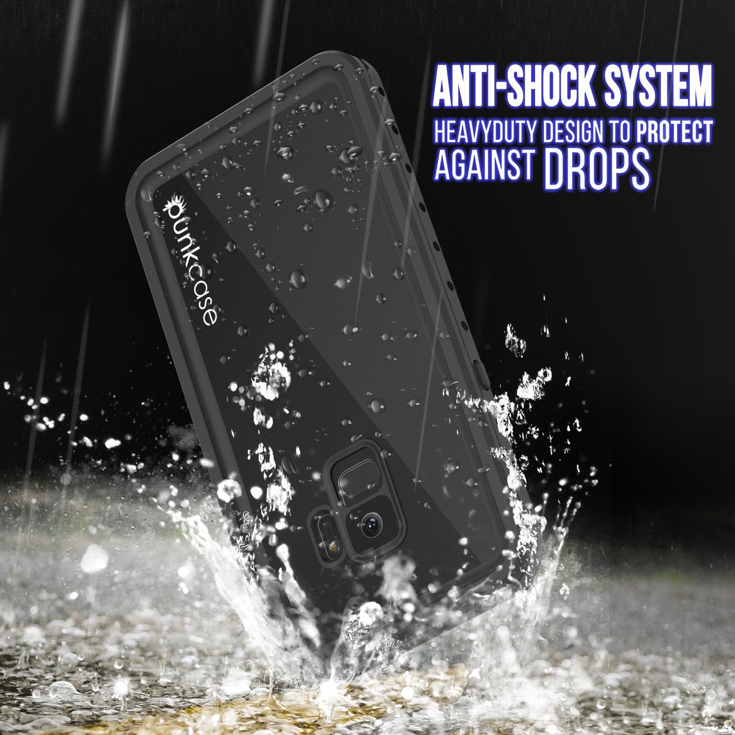 Galaxy S9 Waterproof Case PunkCase StudStar Black Thin 6.6ft Underwater IP68 Shock/Snow Proof - PunkCase NZ
