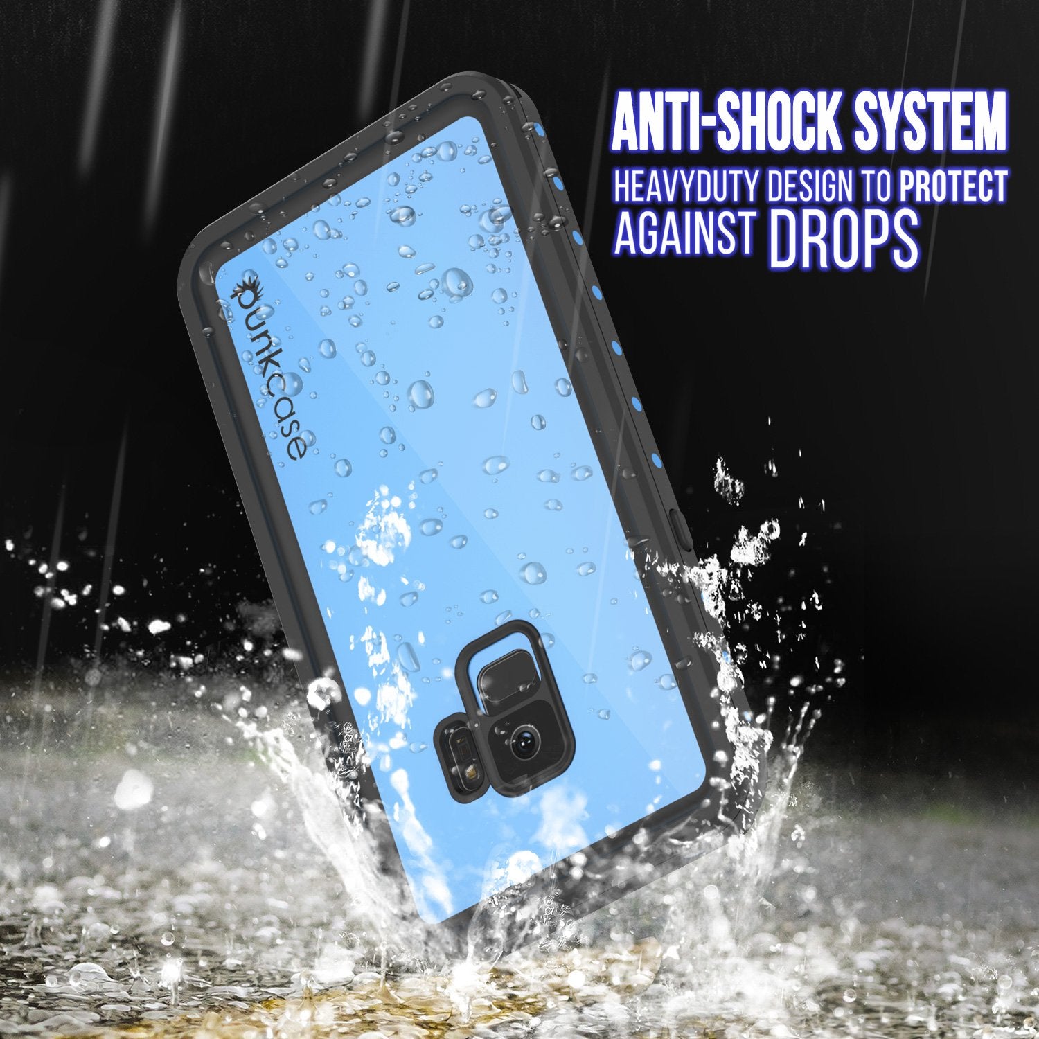 Galaxy S9 Waterproof Case PunkCase StudStar Light Blue Thin 6.6ft Underwater IP68 ShockProof - PunkCase NZ