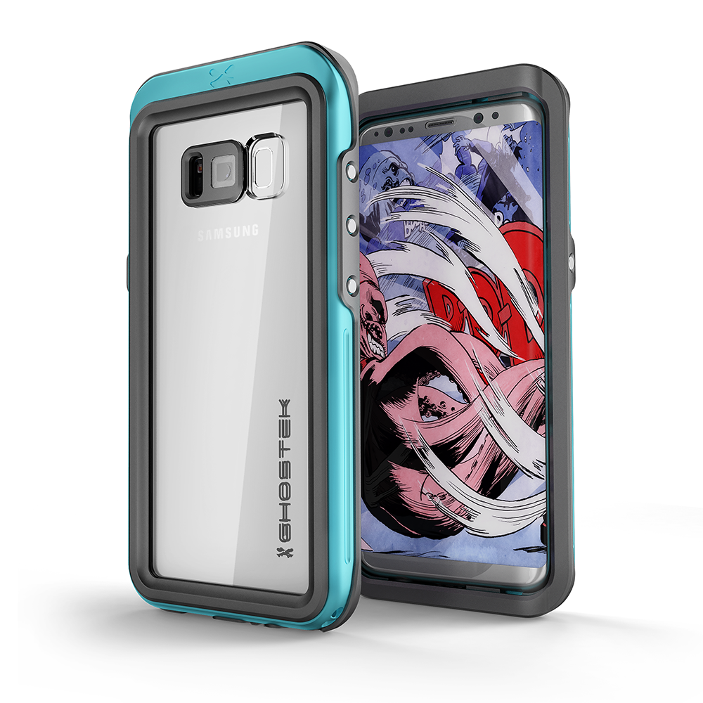Galaxy S8 Plus Waterproof Case, Ghostek Atomic 3 Series for Galaxy S8 Plus| Underwater | Shockproof | Dirt-proof | Snow-proof | Aluminum Frame | Adventure Ready | Ultra Fit | Swimming | (Teal)