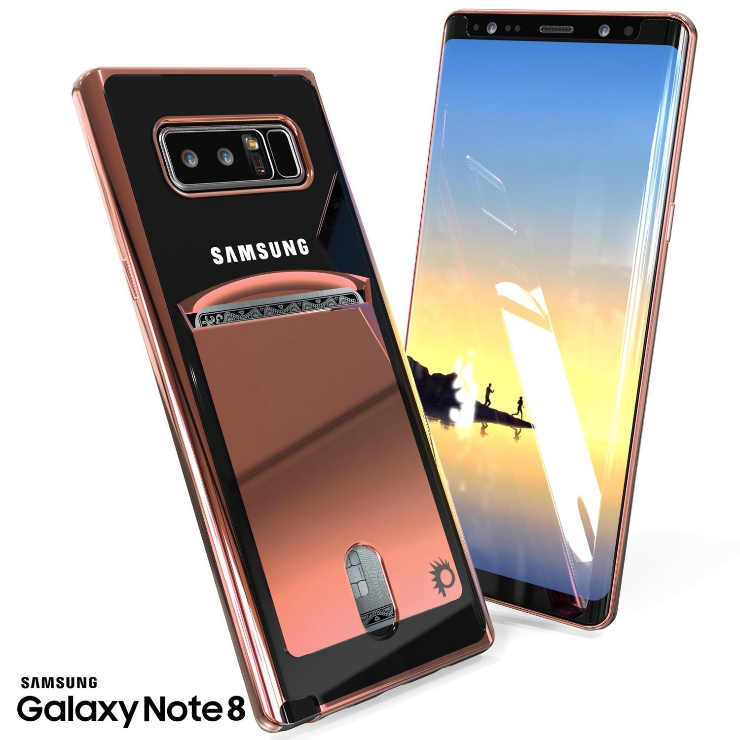 Galaxy Note 8 Case, PUNKCASE® LUCID Rose Gold Series | Card Slot | SHIELD Screen Protector - PunkCase NZ