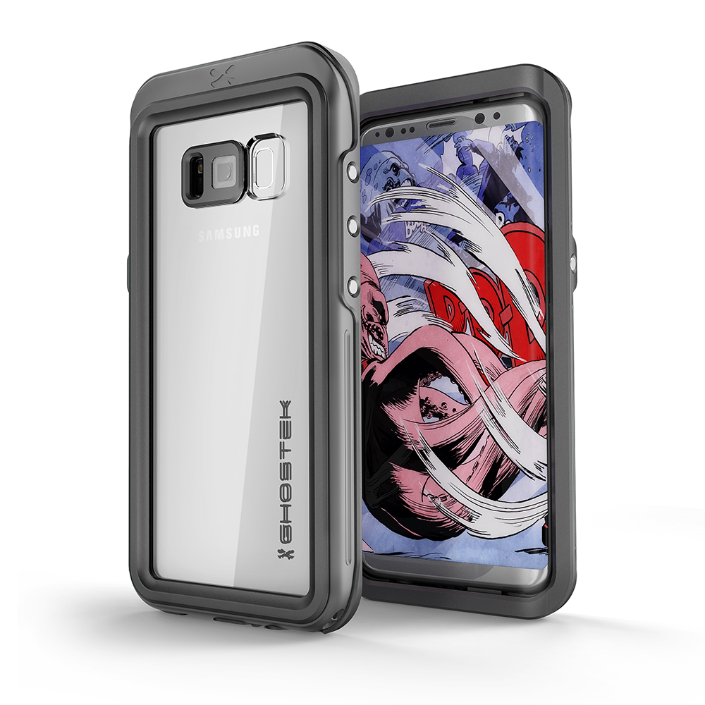Galaxy S8 Plus Waterproof Case, Ghostek Atomic 3 Series for Galaxy S8 Plus| Underwater | Shockproof | Dirt-proof | Snow-proof | Aluminum Frame | Adventure Ready | Ultra Fit | Swimming | (Black)