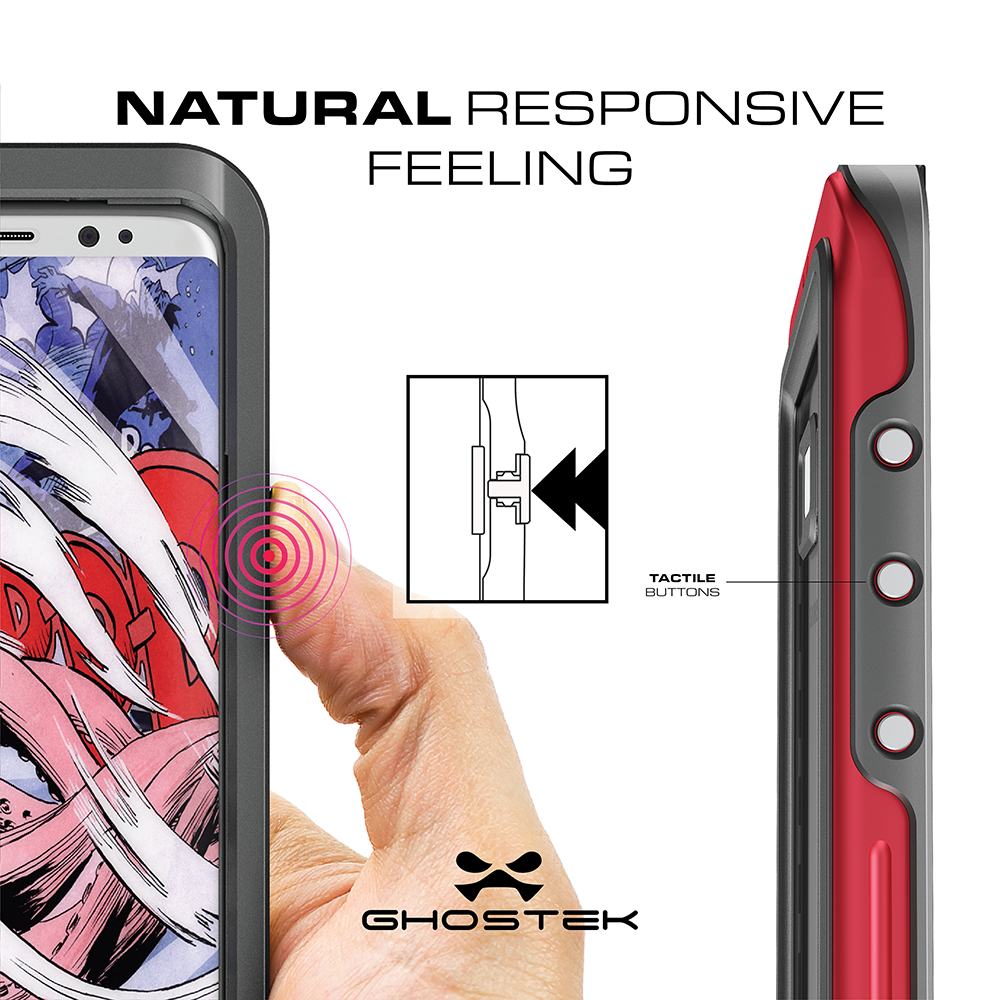 Galaxy S8 Waterproof Case, Ghostek Atomic 3 Series for Galaxy S8| Underwater | Shockproof | Dirt-proof | Snow-proof | Aluminum Frame | Adventure Ready | Ultra Fit | Swimming | (Silver) - PunkCase NZ