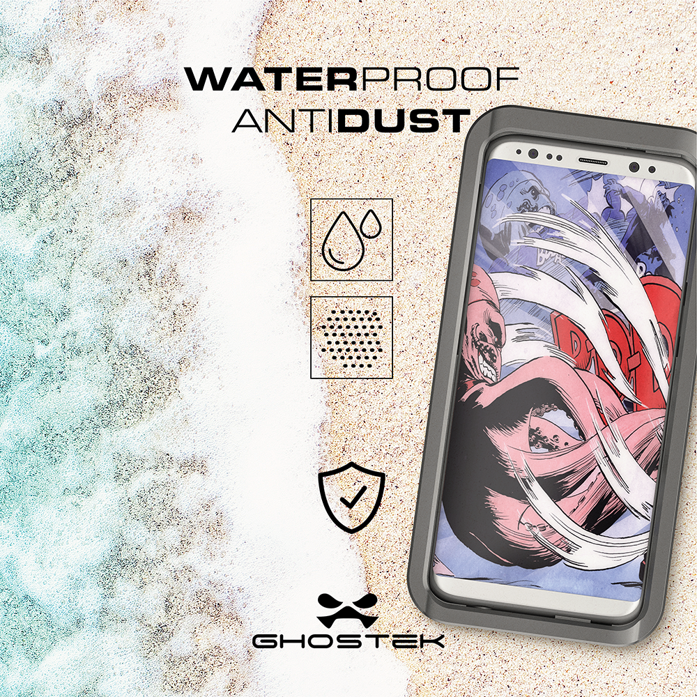Galaxy S8 Plus Waterproof Case, Ghostek Atomic 3 Series for Galaxy S8 Plus| Underwater | Shockproof | Dirt-proof | Snow-proof | Aluminum Frame | Adventure Ready | Ultra Fit | Swimming | (Silver) - PunkCase NZ
