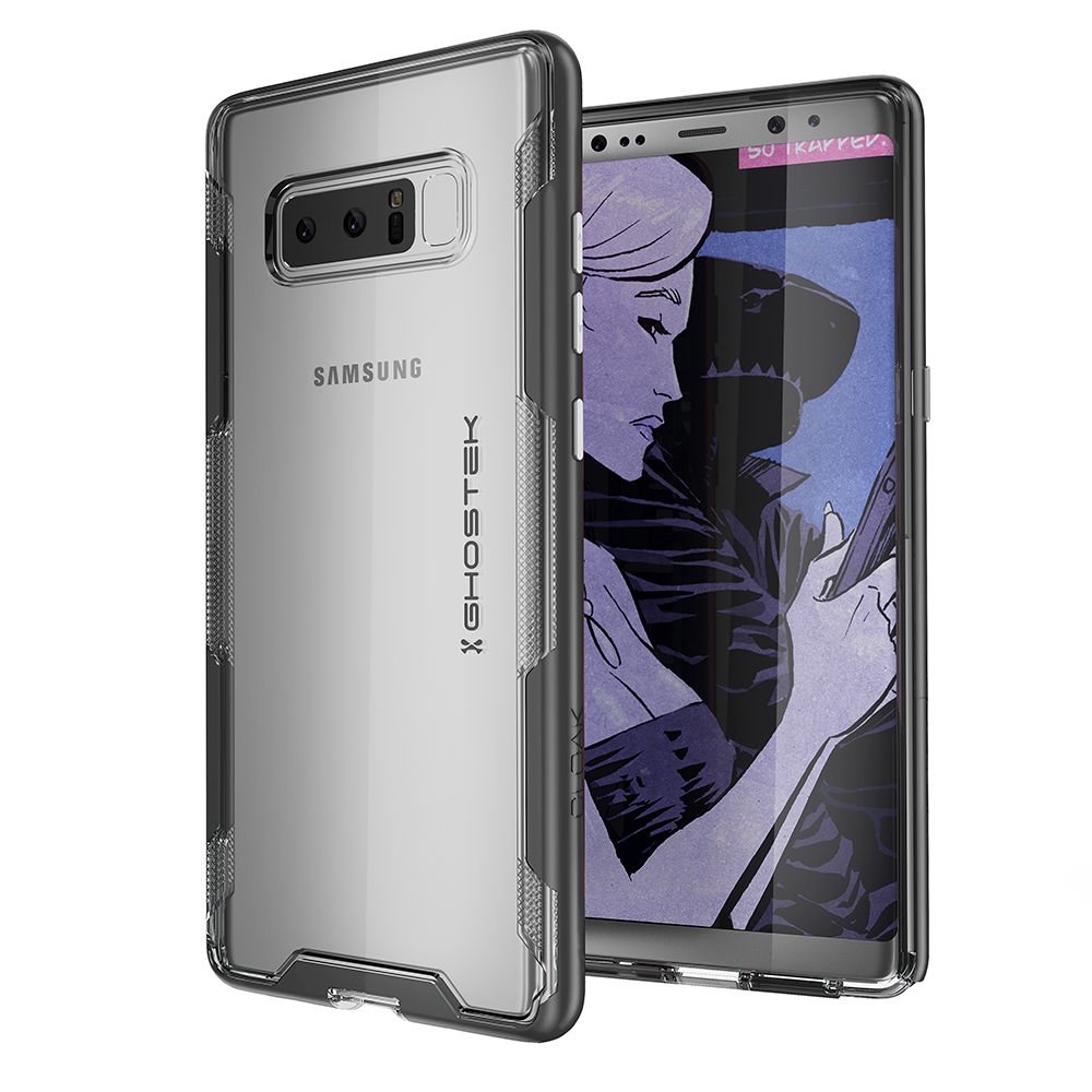 Galaxy Note 8 Case, Ghostek Cloak 3 Galaxy Note 8 Clear Transparent Bumper Case Note8 2017 | Black - PunkCase NZ