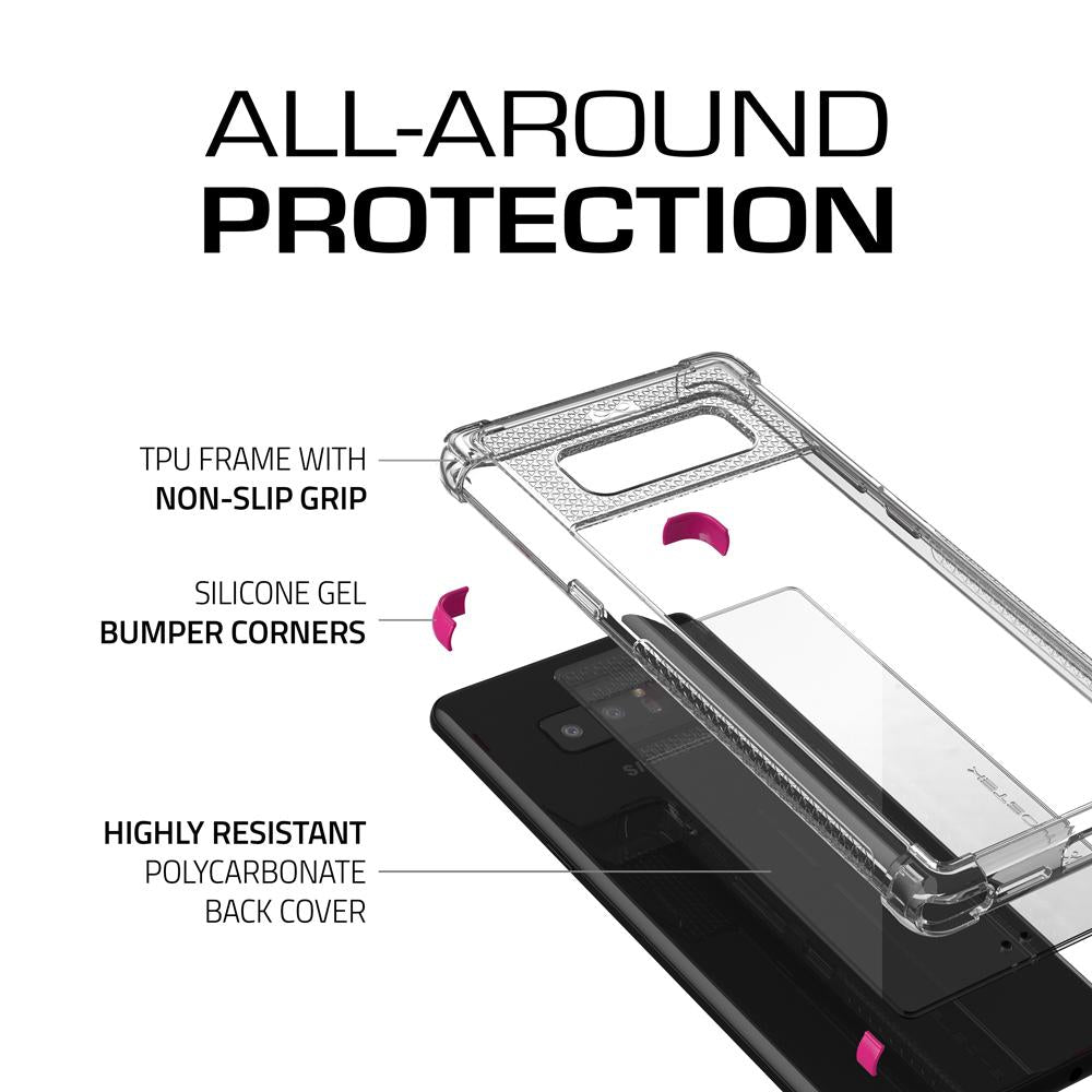 Galaxy Note 8 Case,Ghostek Covert 2 Ultra Fit Case for Samsung Galaxy Note 8 Military Grade Tested | PINK - PunkCase NZ