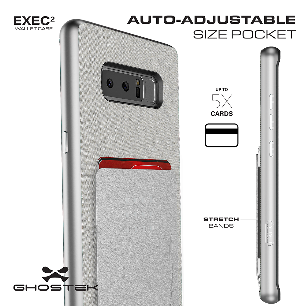 Galaxy Note 8 Case, Ghostek Exec 2 Slim Hybrid Impact Wallet Case for Samsung Galaxy Note 8 Armor | Brown - PunkCase NZ