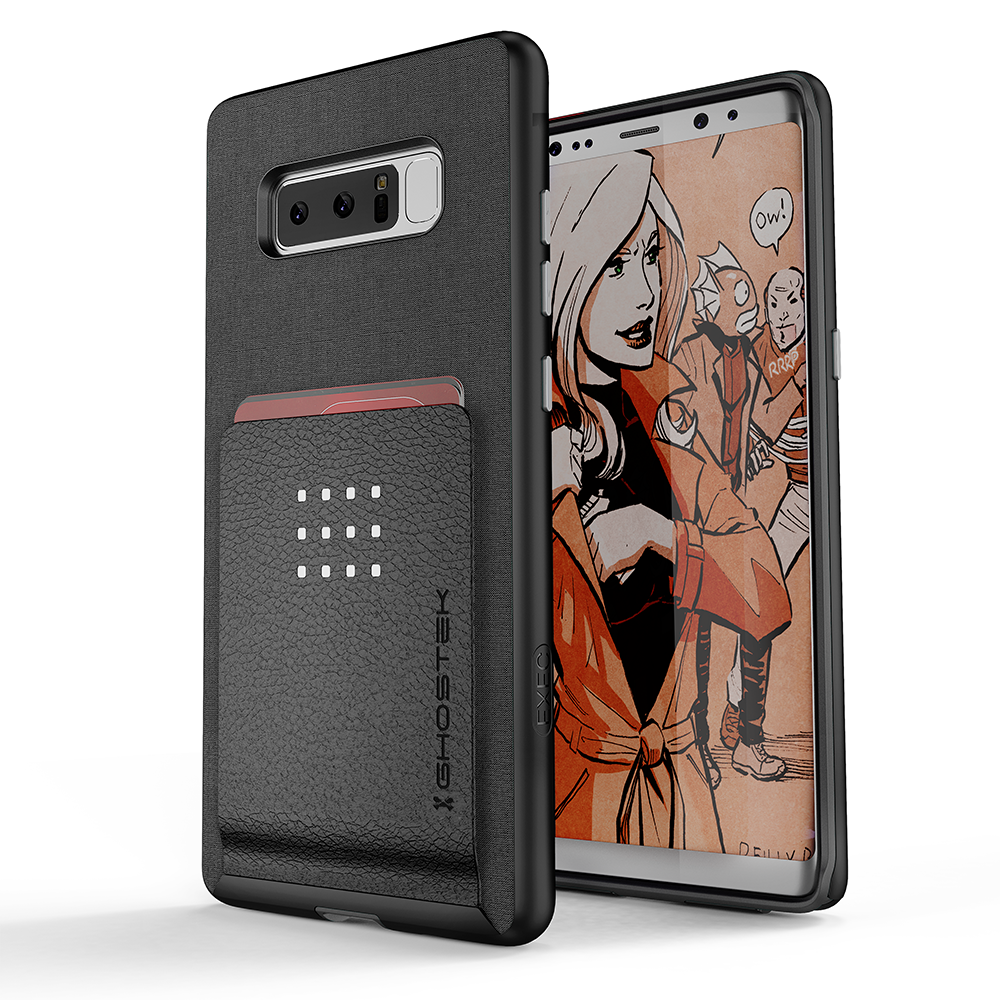 Galaxy Note 8 Case, Ghostek Exec 2 Slim Hybrid Impact Wallet Case for Samsung Galaxy Note 8 Armor | Black - PunkCase NZ