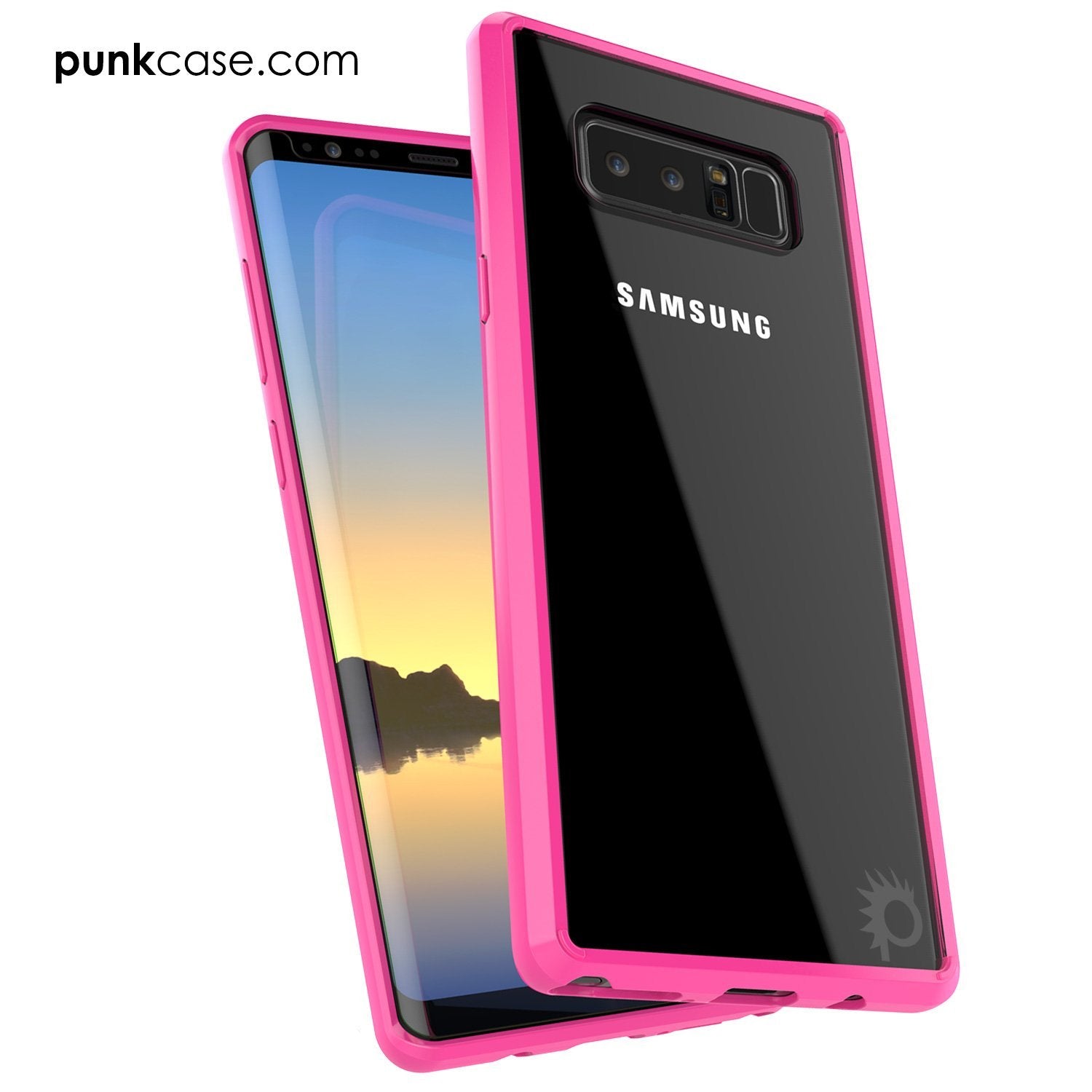 Galaxy Note 8 Case, PUNKcase [LUCID 2.0 Series] [Slim Fit] Armor Cover w/Integrated Anti-Shock System & PUNKSHIELD Screen Protector [Pink] - PunkCase NZ