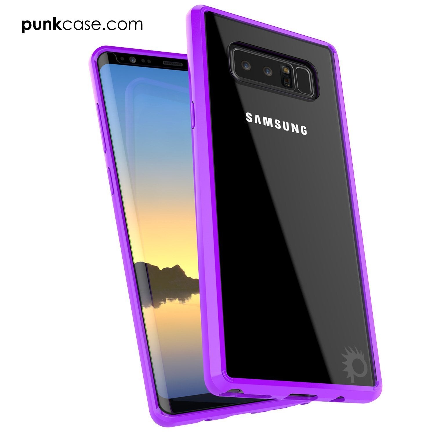 Galaxy Note 8 Case, PUNKcase [LUCID 2.0 Series] [Slim Fit] Armor Cover w/Integrated Anti-Shock System & PUNKSHIELD Screen Protector [Purple] - PunkCase NZ
