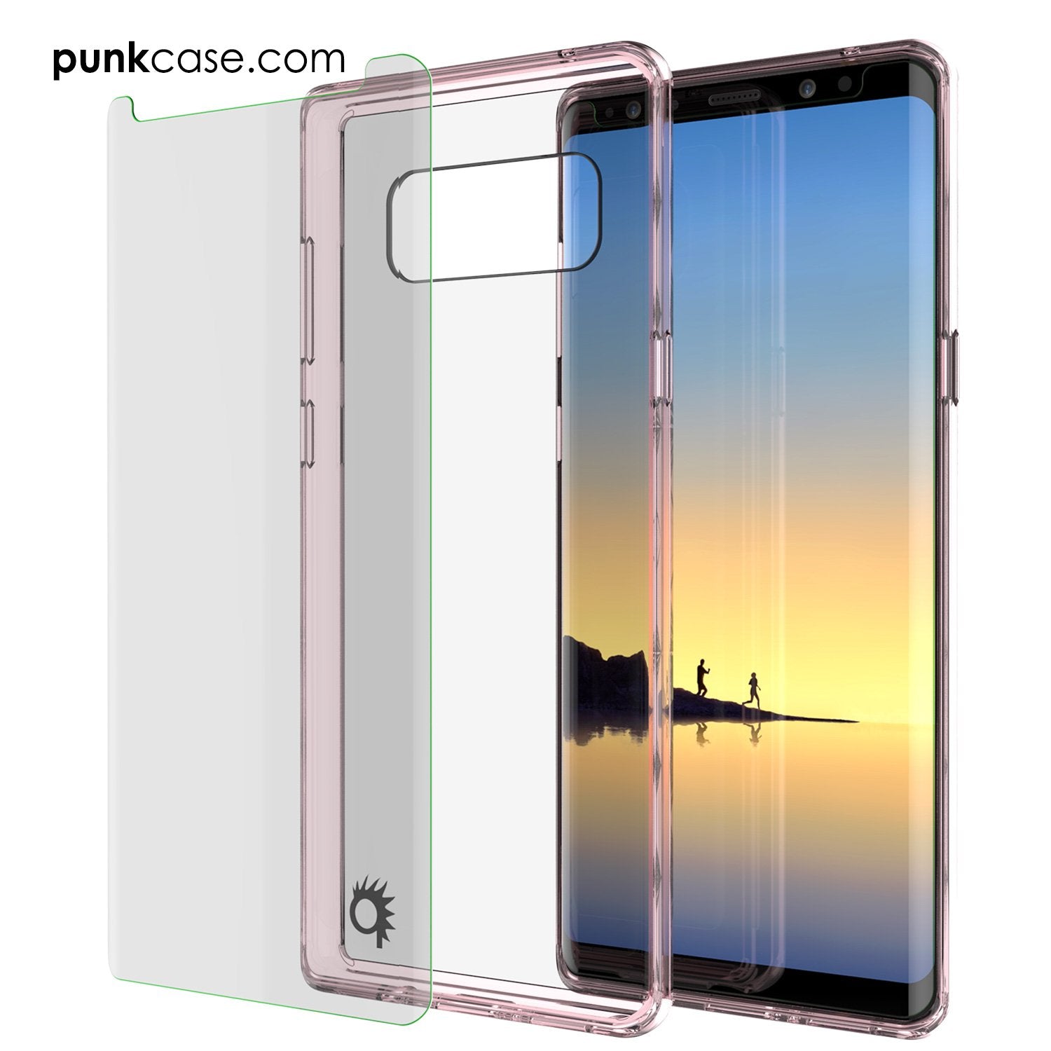 Galaxy Note 8 Case, PUNKcase [LUCID 2.0 Series] [Slim Fit] Armor Cover w/Integrated Anti-Shock System & PUNKSHIELD Screen Protector [Crystal Pink] - PunkCase NZ