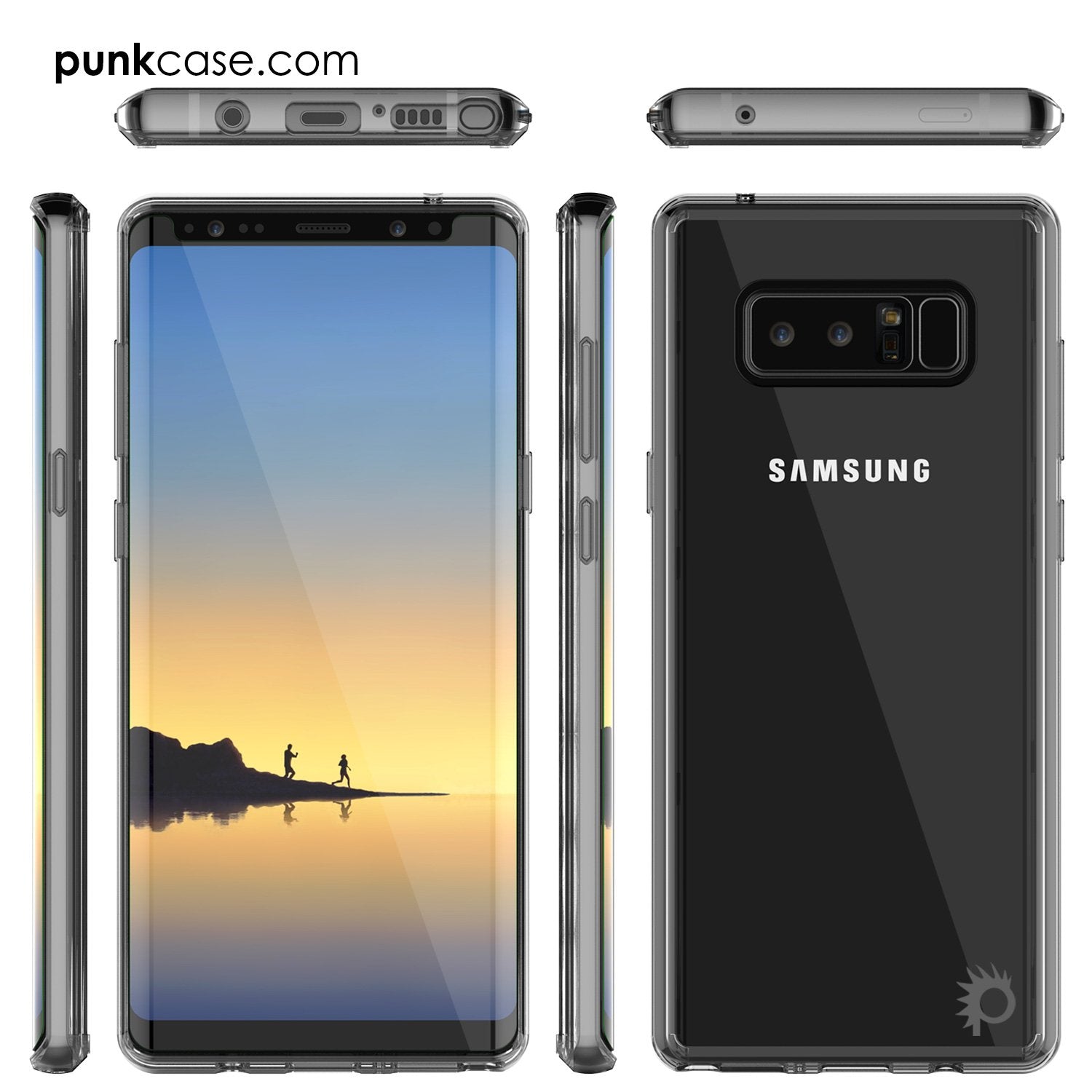 Galaxy Note 8 Case, PUNKcase [LUCID 2.0 Series] [Slim Fit] Armor Cover w/Integrated Anti-Shock System & PUNKSHIELD Screen Protector [Clear] - PunkCase NZ