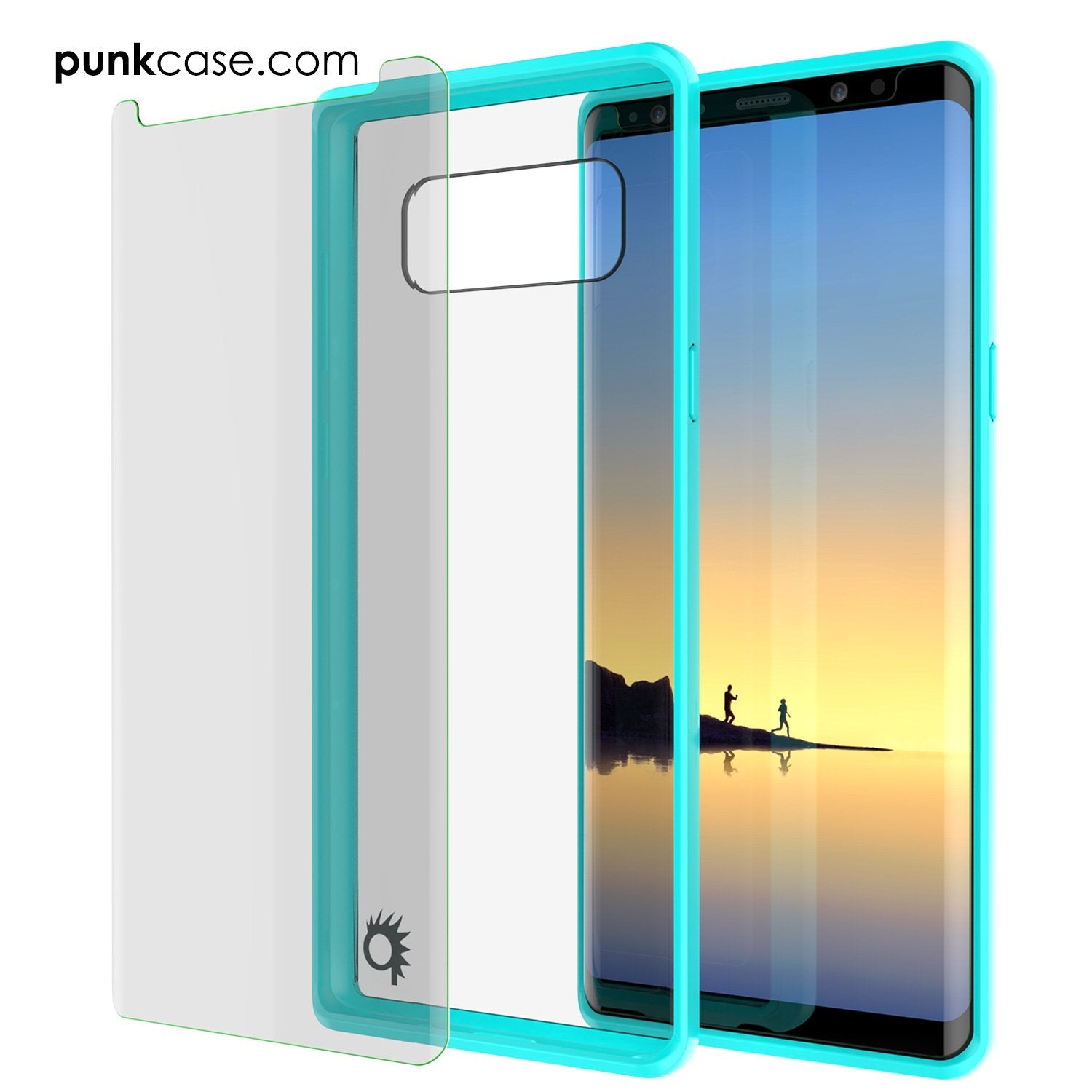 Galaxy Note 8 Case, PUNKcase [LUCID 2.0 Series] [Slim Fit] Armor Cover w/Integrated Anti-Shock System & PUNKSHIELD Screen Protector [Teal] - PunkCase NZ