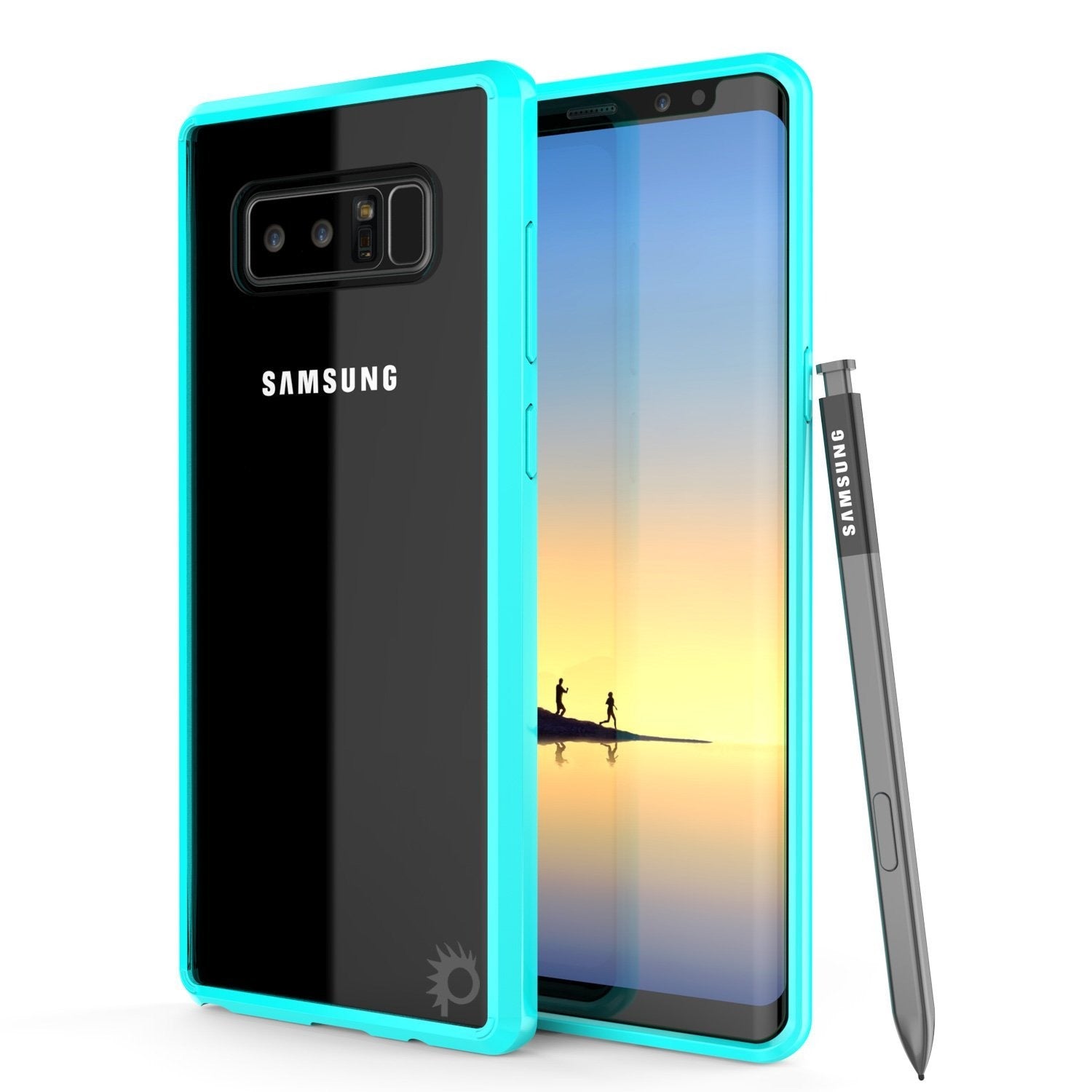 Galaxy Note 8 Case, PUNKcase [LUCID 2.0 Series] [Slim Fit] Armor Cover w/Integrated Anti-Shock System & PUNKSHIELD Screen Protector [Teal] - PunkCase NZ